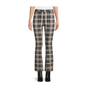 New: 7-9 (M) Juniors Plaid High Rise Flare Pants